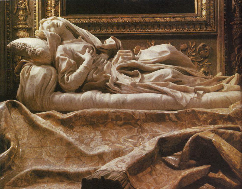 bernini- Beata Ludovica Albertoni-1671-74-Marble-Cappella Altieri, San Francesco a Ripa, Rome