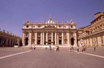 Saint Peter's Basilica and Square. Bernini, square designed 1656-57