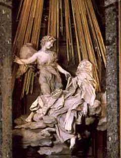 Bernini. Saint Teresa of Avila in Ecstasy. Marble, 1645-52