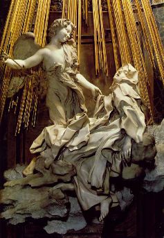 bernini- The Ecstasy of Saint Therese-1647-52-Marble-Cappella Cornaro, Santa Maria della Vittoria, Rome