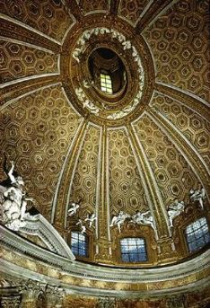 Bernini, Gian Lorenzo, d. 1680 -Title- San Andrea al Quirinale -Location- Rome, Italy -Date- 1658-1670 -View- Int- Dome -Building Type- Churches
