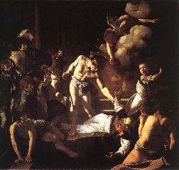 caravaggio- The Martyrdom of St Matthew-1599-1600-Oil on canvas, 323 x 343 cm-Contarelli Chapel, San Luigi dei Francesi, Rome