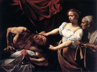 CARAVAGGIO- Judith Beheading Holofernes-c. 1598-Oil on canvas, 145 x 195 cm-Galleria Nazionale d'Arte Antica, Rome