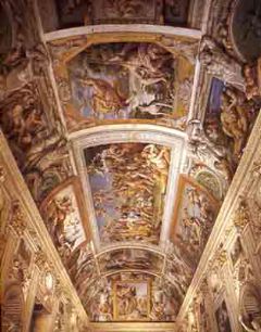Annibale Carracci. Farnese Ceiling, fresco in main gallery, Palazzo Farnese, Rome. 1597-1601
