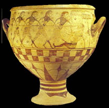 Another view of Krater, with Odysseys and His Men Fighting the Cyclops Polyphemos.