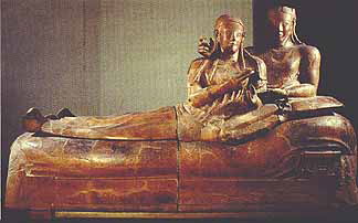 Sarcophagus of the Married Couple from The Bandataccia Necropolis, Cerveteri, 520 B.C.
