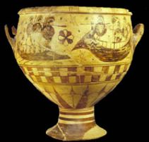 Krater by Aristonothos From Cerveteri, with Sea Battle, 7th B.C.