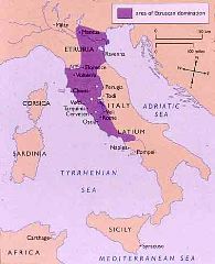 Map of the Etruscan and Roman Italy