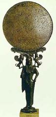 Mirror with Figure of a Woman from Sparta, 6th B.C.
