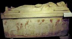 Sarcophagus from Cerveteri, Limestone, 5th B.C.