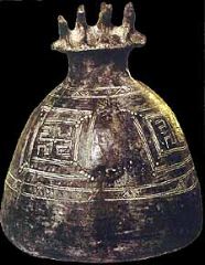 Lid of an Urn. Impasto, 8th B.C.
