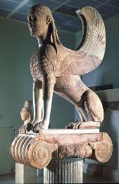 Naxian Sphinx at Delphi, c. 560 BC 