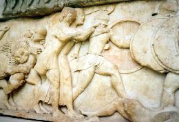 Battle of Gods and Giants, Frieze of Siphnian Treasury, Delphi (c530 BC)