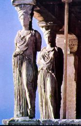 Porch of the Maidens (Caryatid porch), Erechtheion, Acropolis, Athens. 421-405 BCE