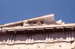 View of Parthenon, pediment, detail