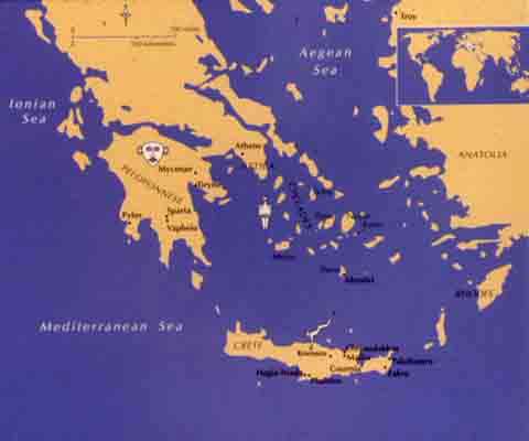 Map of the Aegean Civilization
