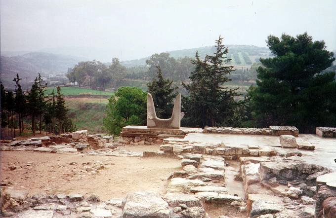 The "Horns of Consecration" (restored), Knossos, Crete