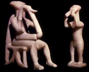 Musicians, from the Cyclades. Marble, 2500-2300 BCE