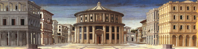 della FRANCESCA-Ideal City-c. 1470-Panel, 60 x 200 cm-Galleria Nazionale, Urbino