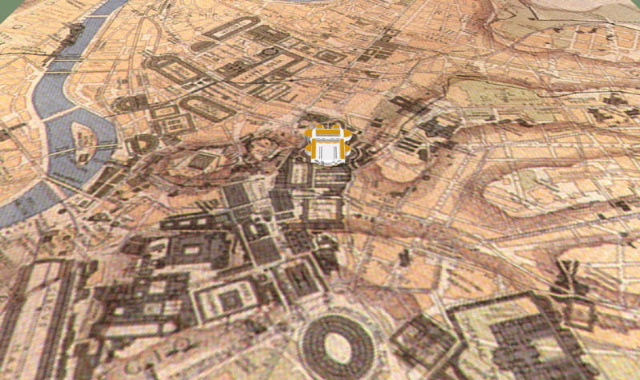 COMPUTER RECREATED MAP OF THE FORUM OF TRAJAN 