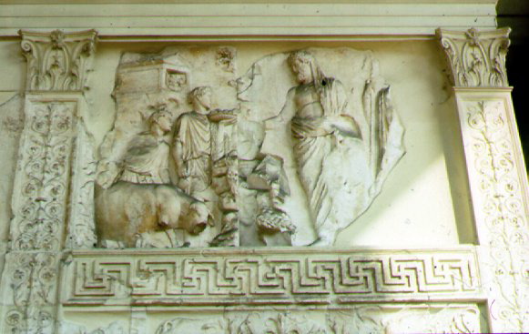 Ara Pacis. Marble, 13-9 BC
