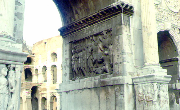 Arch of Constantine, Rome, 312-15 AD