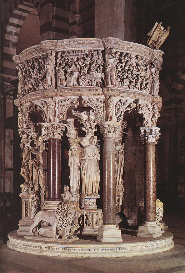 PISANO, Giovanni-Pulpit-1302-11-Marble, height- 461 cm-Cathedral, Pisa