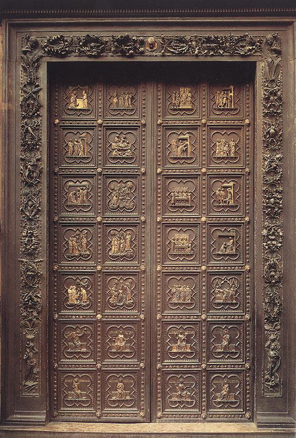 Pisano Andrea-South Doors (Life of St John the Baptist)1330-Gilded bronze, 486 x 280 cm-Baptistry, Florence
