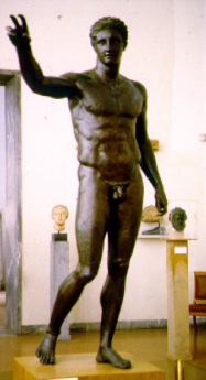 Attributed to Euphranor, Bronze figure (Paris?) found at Antikythera (Athens, National Museum, c340 BC)