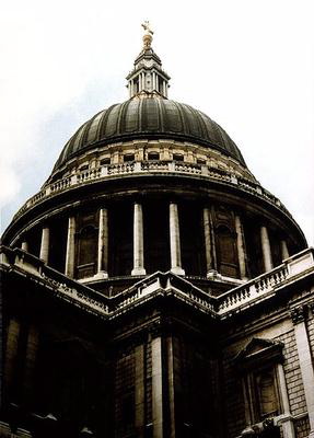 Wren, Sir Christopher, d.1723 -Title- Saint Paul's Cathedral -Location- London, England -Date- 1675-1710 -View- Ext- View of the dome