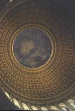 Detail of interior of Dome; U.S. Capitol; Washington DC; Structure c. 1810; Dome c. 1865
